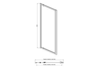 Душевая дверь Aquatek AQ ARI PI 09020GM 90 см оружейная сталь
